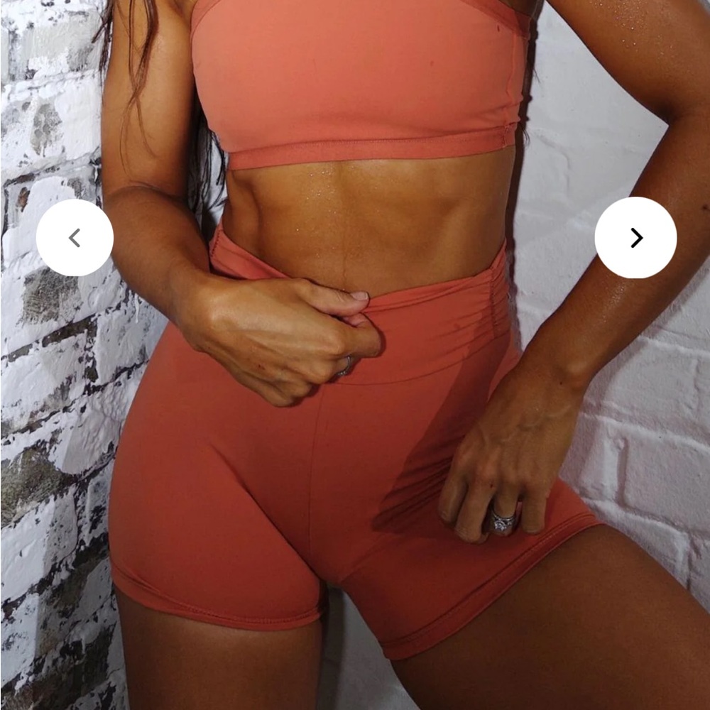 SEFI Ruched Bike Shorts in Dusty Orange